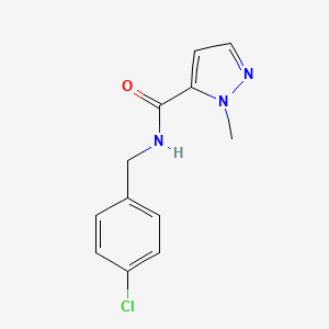molecular formula C12H12ClN3O B5404066 N-[(4-CHLOROPHENYL)METHYL]-1-METHYL-1H-PYRAZOLE-5-CARBOXAMIDE 