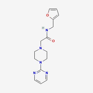 molecular formula C15H19N5O2 B5404152 N-[(FURAN-2-YL)METHYL]-2-[4-(PYRIMIDIN-2-YL)PIPERAZIN-1-YL]ACETAMIDE 
