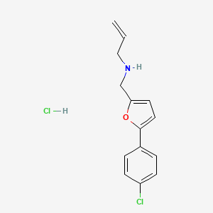 molecular formula C14H15Cl2NO B5404154 N-[[5-(4-chlorophenyl)furan-2-yl]methyl]prop-2-en-1-amine;hydrochloride 