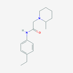 molecular formula C16H24N2O B5404166 N-(4-ethylphenyl)-2-(2-methylpiperidin-1-yl)acetamide 