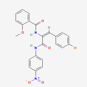 molecular formula C23H18BrN3O5 B5404248 N-[(E)-1-(4-bromophenyl)-3-(4-nitroanilino)-3-oxoprop-1-en-2-yl]-2-methoxybenzamide 