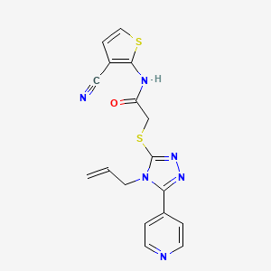 molecular formula C17H14N6OS2 B5404359 2-{[4-ALLYL-5-(4-PYRIDINYL)-4H-1,2,4-TRIAZOL-3-YL]SULFANYL}-N-(3-CYANO-2-THIENYL)ACETAMIDE 