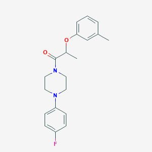 molecular formula C20H23FN2O2 B5404523 1-[4-(4-Fluorophenyl)piperazin-1-yl]-2-(3-methylphenoxy)propan-1-one 