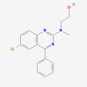 molecular formula C17H16BrN3O B5404538 Ethanol, 2-[(6-bromo-4-phenyl-2-quinazolinyl)methylamino]- CAS No. 874622-82-9