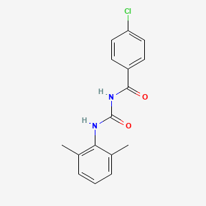 molecular formula C16H15ClN2O2 B5404542 4-chloro-N-[(2,6-dimethylphenyl)carbamoyl]benzamide 