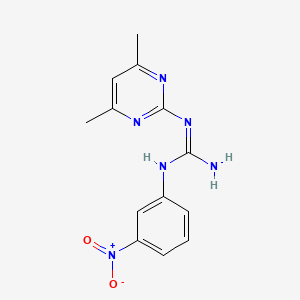 molecular formula C13H14N6O2 B5404607 N'-(4,6-DIMETHYLPYRIMIDIN-2-YL)-N-(3-NITROPHENYL)GUANIDINE 