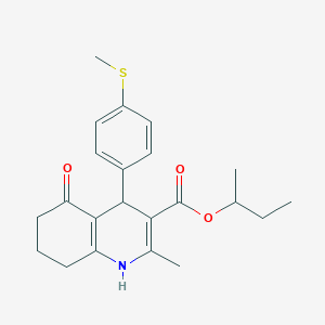 molecular formula C22H27NO3S B5404684 Butan-2-yl 2-methyl-4-[4-(methylsulfanyl)phenyl]-5-oxo-1,4,5,6,7,8-hexahydroquinoline-3-carboxylate 