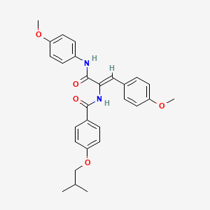 molecular formula C28H30N2O5 B5404785 N-[(Z)-3-(4-methoxyanilino)-1-(4-methoxyphenyl)-3-oxoprop-1-en-2-yl]-4-(2-methylpropoxy)benzamide 