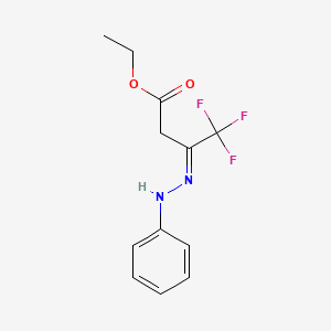 molecular formula C12H13F3N2O2 B5404889 ETHYL 4,4,4-TRIFLUORO-3-[(E)-2-PHENYLHYDRAZONO]BUTANOATE 