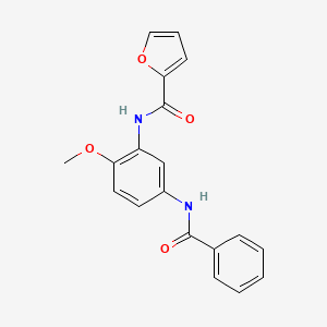 molecular formula C19H16N2O4 B5405015 N-[5-(benzoylamino)-2-methoxyphenyl]-2-furamide 
