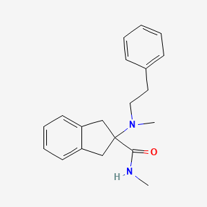 molecular formula C20H24N2O B5405173 N-methyl-2-[methyl(2-phenylethyl)amino]-2-indanecarboxamide 