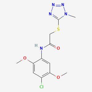 molecular formula C12H14ClN5O3S B5405329 N-(4-chloro-2,5-dimethoxyphenyl)-2-[(1-methyl-1H-tetrazol-5-yl)thio]acetamide 