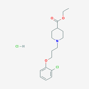 molecular formula C17H25Cl2NO3 B5405354 Ethyl 1-[3-(2-chlorophenoxy)propyl]piperidine-4-carboxylate;hydrochloride 