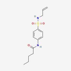 molecular formula C14H20N2O3S B5405596 N-{4-[(PROP-2-EN-1-YL)SULFAMOYL]PHENYL}PENTANAMIDE 