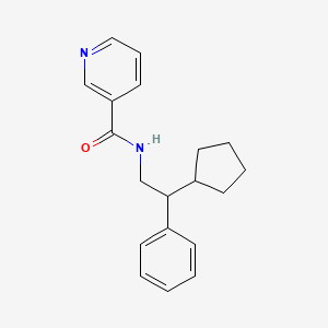 molecular formula C19H22N2O B5405607 N-(2-cyclopentyl-2-phenylethyl)nicotinamide 