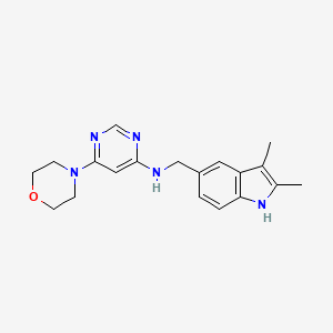 molecular formula C19H23N5O B5405684 N-[(2,3-dimethyl-1H-indol-5-yl)methyl]-6-morpholin-4-ylpyrimidin-4-amine 