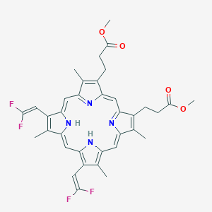 molecular formula C36H34F4N4O4 B054057 Methyl 3-[8,13-bis(2,2-difluoroethenyl)-18-(3-methoxy-3-oxopropyl)-3,7,12,17-tetramethyl-22,23-dihydroporphyrin-2-yl]propanoate CAS No. 123279-53-8