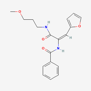 molecular formula C18H20N2O4 B5405789 N-(2-(2-furyl)-1-{[(3-methoxypropyl)amino]carbonyl}vinyl)benzamide 