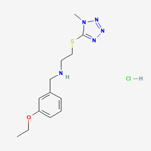 molecular formula C13H20ClN5OS B5405790 N-[(3-ethoxyphenyl)methyl]-2-(1-methyltetrazol-5-yl)sulfanylethanamine;hydrochloride 