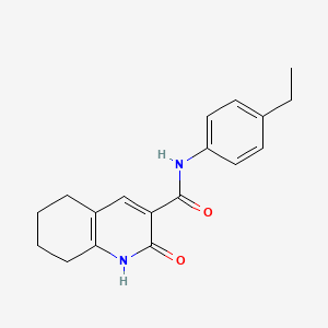 molecular formula C18H20N2O2 B5405836 N-(4-ethylphenyl)-2-oxo-1,2,5,6,7,8-hexahydroquinoline-3-carboxamide 