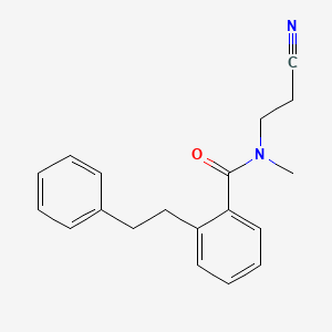 molecular formula C19H20N2O B5405845 N-(2-cyanoethyl)-N-methyl-2-(2-phenylethyl)benzamide 
