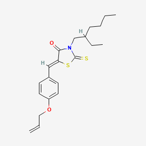 molecular formula C21H27NO2S2 B5406064 5-[4-(allyloxy)benzylidene]-3-(2-ethylhexyl)-2-thioxo-1,3-thiazolidin-4-one 