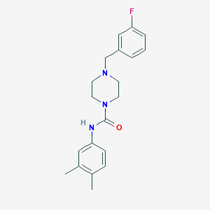 molecular formula C20H24FN3O B5406177 N-(3,4-dimethylphenyl)-4-(3-fluorobenzyl)-1-piperazinecarboxamide 