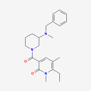 molecular formula C23H31N3O2 B5406256 3-({3-[benzyl(methyl)amino]-1-piperidinyl}carbonyl)-6-ethyl-1,5-dimethyl-2(1H)-pyridinone 