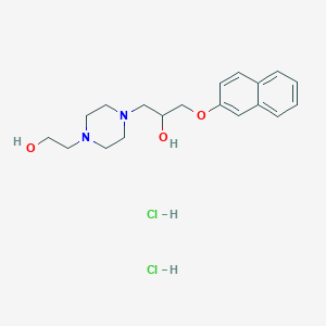 1-[4-(2-Hydroxyethyl)piperazin-1-yl]-3-(naphthalen-2-yloxy)propan-2-ol dihydrochloride