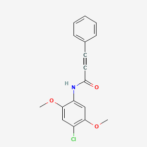 molecular formula C17H14ClNO3 B5406357 N-(4-chloro-2,5-dimethoxyphenyl)-3-phenylprop-2-ynamide 