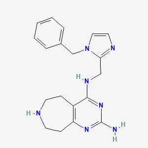 molecular formula C19H23N7 B5406360 N~4~-[(1-benzyl-1H-imidazol-2-yl)methyl]-6,7,8,9-tetrahydro-5H-pyrimido[4,5-d]azepine-2,4-diamine dihydrochloride 