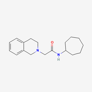 molecular formula C18H26N2O B5406438 N-cycloheptyl-2-(3,4-dihydro-2(1H)-isoquinolinyl)acetamide 