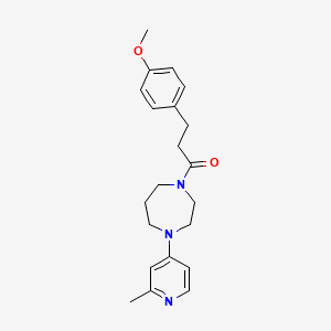 molecular formula C21H27N3O2 B5406567 1-[3-(4-methoxyphenyl)propanoyl]-4-(2-methylpyridin-4-yl)-1,4-diazepane 