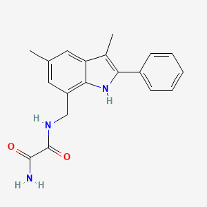 molecular formula C19H19N3O2 B5406597 N-[(3,5-dimethyl-2-phenyl-1H-indol-7-yl)methyl]ethanediamide 