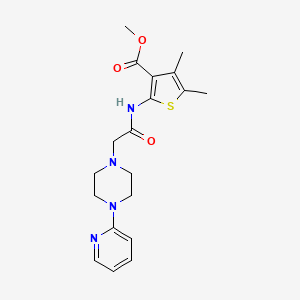 molecular formula C19H24N4O3S B5406639 methyl 4,5-dimethyl-2-({[4-(2-pyridinyl)-1-piperazinyl]acetyl}amino)-3-thiophenecarboxylate 