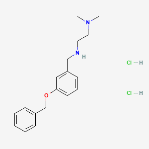 molecular formula C18H26Cl2N2O B5406643 N',N'-dimethyl-N-[(3-phenylmethoxyphenyl)methyl]ethane-1,2-diamine;dihydrochloride 