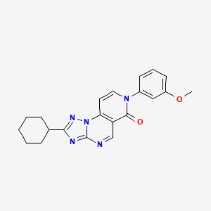 molecular formula C21H21N5O2 B5406720 2-cyclohexyl-7-(3-methoxyphenyl)pyrido[3,4-e][1,2,4]triazolo[1,5-a]pyrimidin-6(7H)-one 