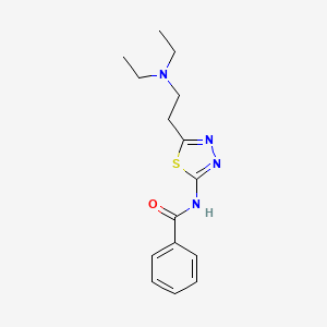 molecular formula C15H20N4OS B5406807 N-[5-[2-(diethylamino)ethyl]-1,3,4-thiadiazol-2-yl]benzamide 