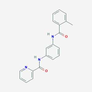 molecular formula C20H17N3O2 B5406820 N-[3-[(2-methylbenzoyl)amino]phenyl]pyridine-2-carboxamide 