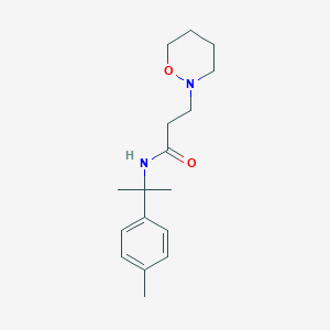 molecular formula C17H26N2O2 B5406854 N-[1-methyl-1-(4-methylphenyl)ethyl]-3-(1,2-oxazinan-2-yl)propanamide 