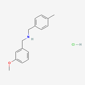 molecular formula C16H20ClNO B5406881 N-[(3-methoxyphenyl)methyl]-1-(4-methylphenyl)methanamine;hydrochloride 