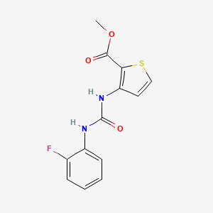 molecular formula C13H11FN2O3S B5406958 METHYL 3-{[(2-FLUOROANILINO)CARBONYL]AMINO}-2-THIOPHENECARBOXYLATE 