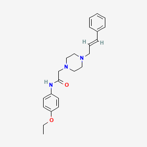 molecular formula C23H29N3O2 B5407100 N-(4-ethoxyphenyl)-2-{4-[(2E)-3-phenylprop-2-en-1-yl]piperazin-1-yl}acetamide 