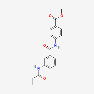 molecular formula C18H18N2O4 B5407223 METHYL 4-(3-PROPANAMIDOBENZAMIDO)BENZOATE 