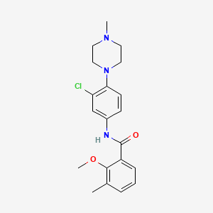 molecular formula C20H24ClN3O2 B5407284 N-[3-chloro-4-(4-methyl-1-piperazinyl)phenyl]-2-methoxy-3-methylbenzamide 