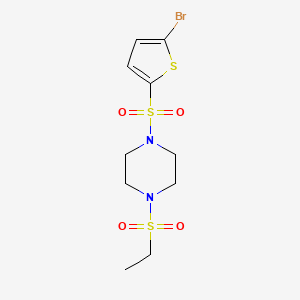 molecular formula C10H15BrN2O4S3 B5407403 1-[(5-bromo-2-thienyl)sulfonyl]-4-(ethylsulfonyl)piperazine 