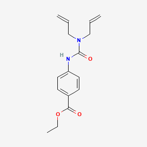 molecular formula C16H20N2O3 B5407486 ethyl 4-{[(diallylamino)carbonyl]amino}benzoate 