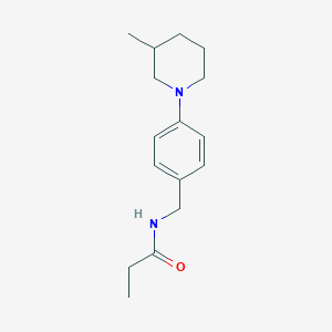 molecular formula C16H24N2O B5407786 N-[4-(3-methyl-1-piperidinyl)benzyl]propanamide 