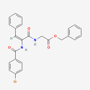 molecular formula C25H21BrN2O4 B5407794 benzyl N-{2-[(4-bromobenzoyl)amino]-3-phenylacryloyl}glycinate 