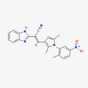 molecular formula C23H19N5O2 B5407943 2-(1H-benzimidazol-2-yl)-3-[2,5-dimethyl-1-(2-methyl-5-nitrophenyl)-1H-pyrrol-3-yl]acrylonitrile 